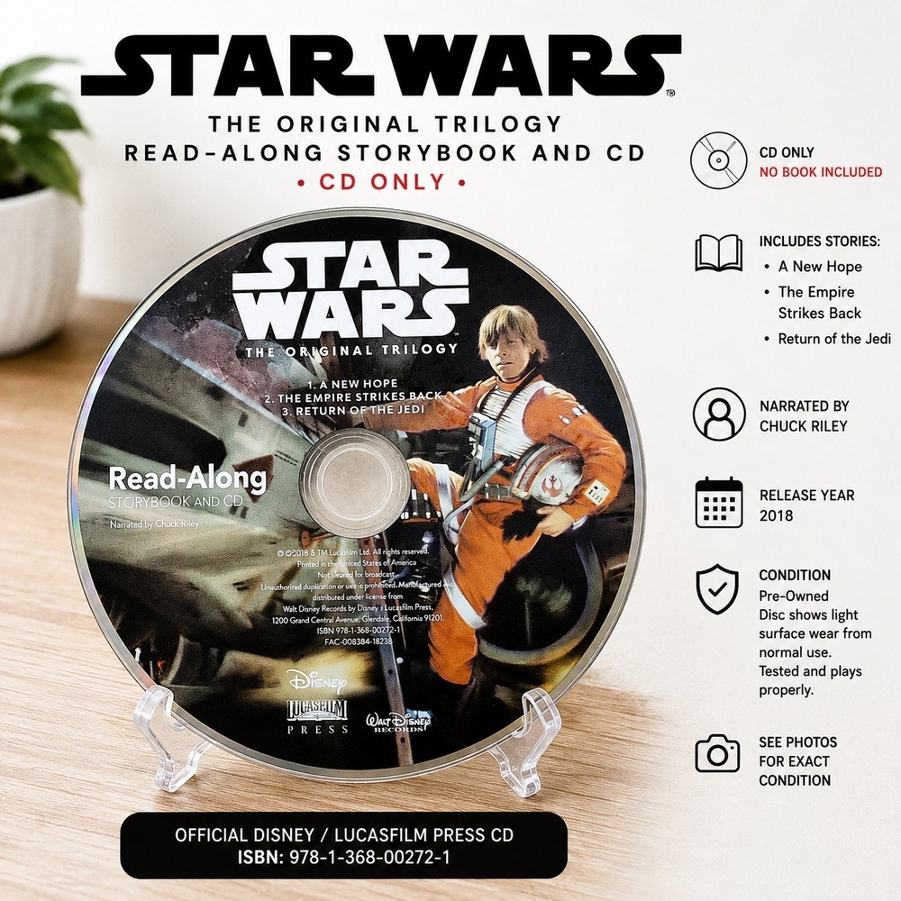 Star Wars The Original Trilogy Read-Along Storybook CD 2018 Disney Lucasfilm